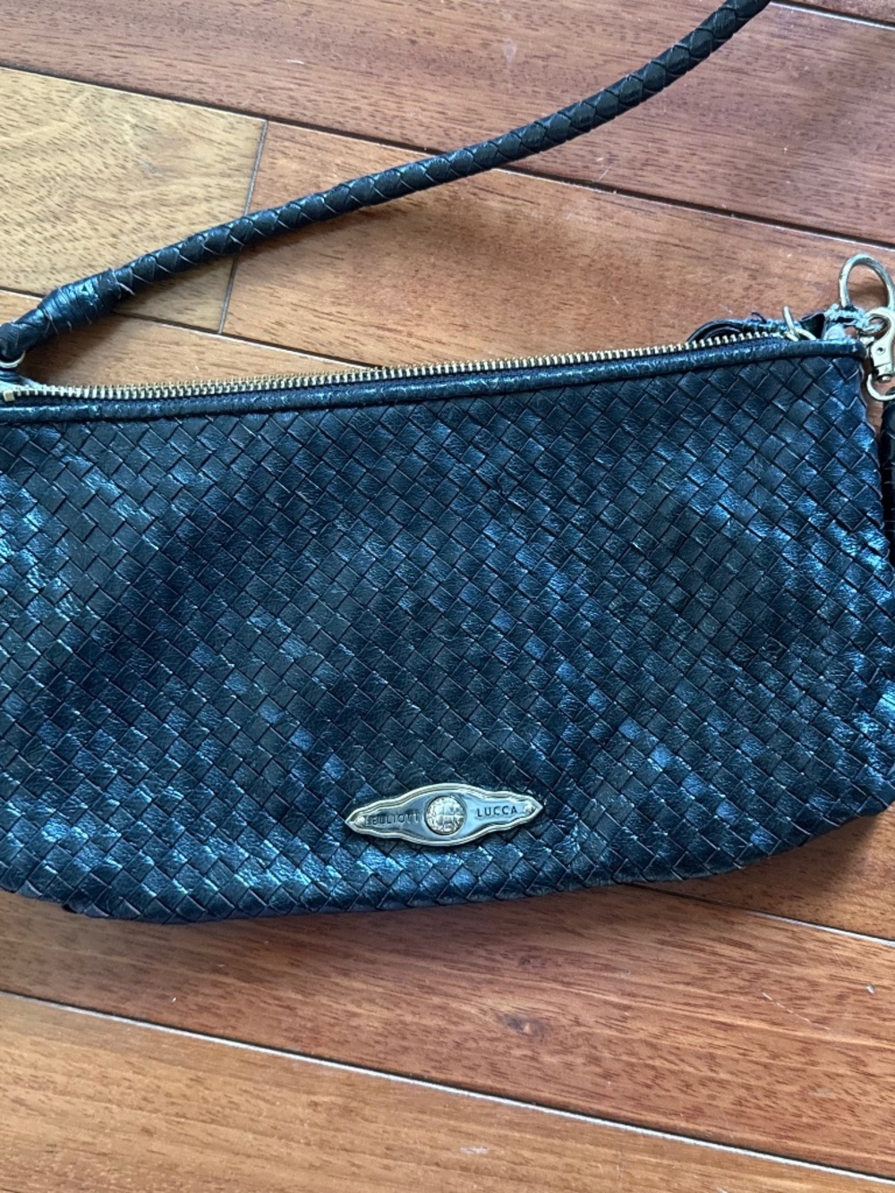 Woven Genuine Leather Elliot Lucca purse